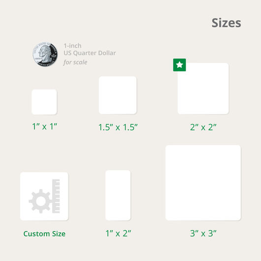 Labels Sizes
