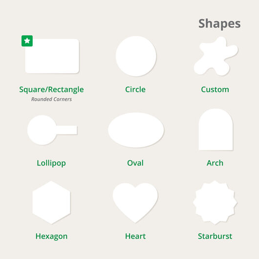 Roll Labels Shapes